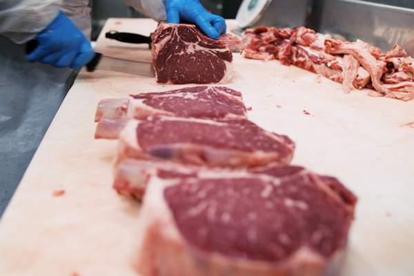 Chopping Premium Meat at Exceptional Foods